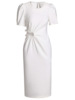 Drawn pleated waist cinched beaded buttocks skirt summer