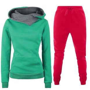 Cross-border men's and women's printed sweater suit autumn and winter pullover hoodie sports suit leisure jogging sportswear