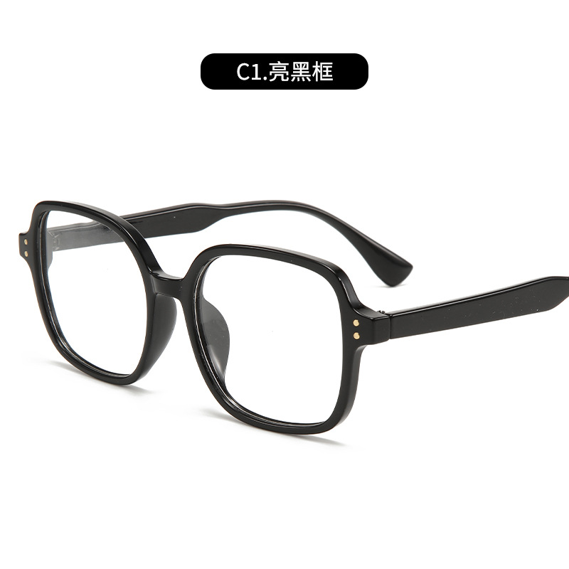 Gafas anti-luz azul que cambian de color para hombre, montura grande, montura óptica retro, gafas sin graduación de moda para mujer, protección ocular transfronteriza, estilo retro artístico.