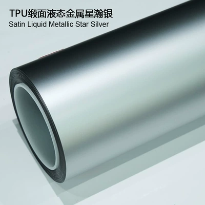Color-Changing Film Ppf Frosted Matte | Auto Color Change Film - tpu-satin-liquid-metal-star-silver-1524m15m