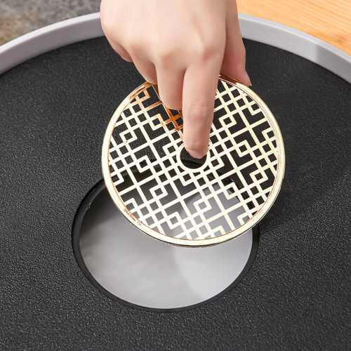 444Z wholesale tea set tea cup tray drain tea tray living room drain tea table light luxury modern small tea tray home round