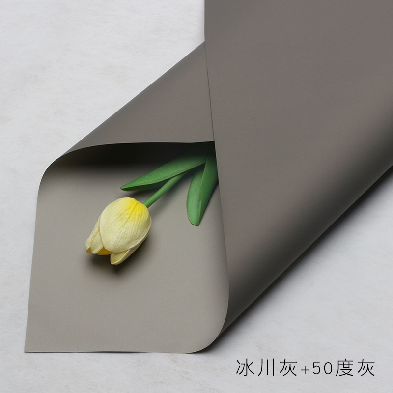 Venta directa de fábrica de papel de embalaje de flores impermeable bicolor Ouya papel ramo floristería floristería material de embalaje floral al por mayor