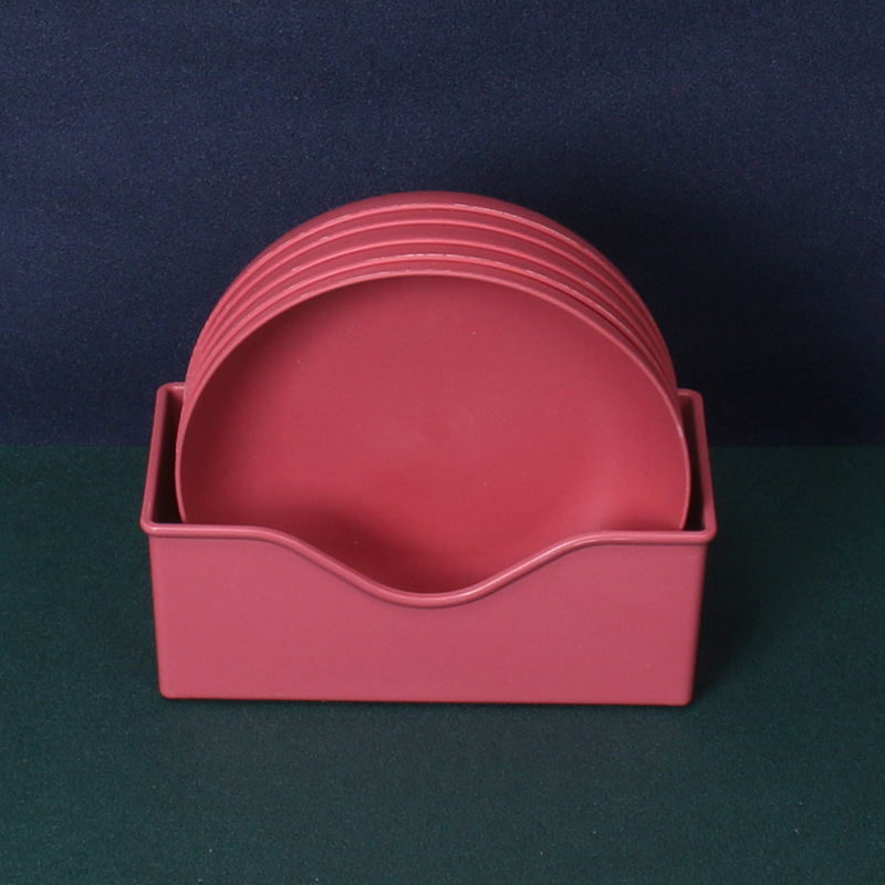 Trigo paja 15cm profundización plato de hueso redondo 5 piezas traje de base plato de pastel resistente a la caída plato aumentado