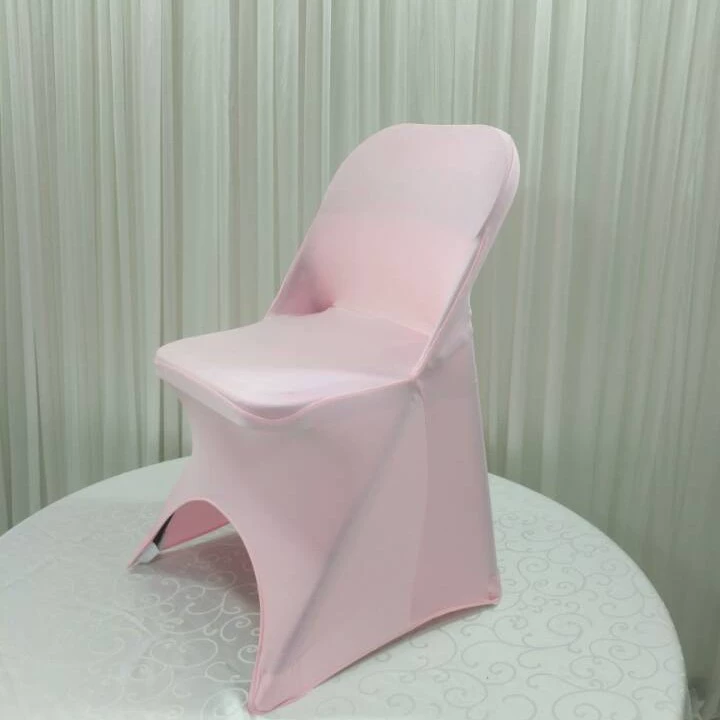 Foreign trade thickened elastic folding chair cover, hotel wedding one-piece chair cover, outdoor wedding elastic chair cover