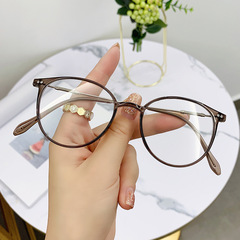 New tr90 myopia glasses frame men and women retro oval spring leg optical frames wholesale of glasses frames
