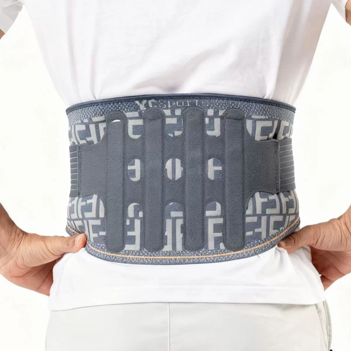 横机针织护腰带支撑固定腰部仿生加宽钢板热压透气工厂定制批发