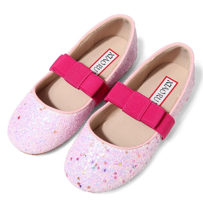 Обувь для девочек 2023 осенний новый детский спектакль хрустальные туфли для девочек