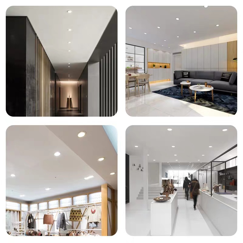Iluminación Yinlida led downlight techo tienda comercial incrustado agujero lámpara casa sala de estar techo ultra delgado