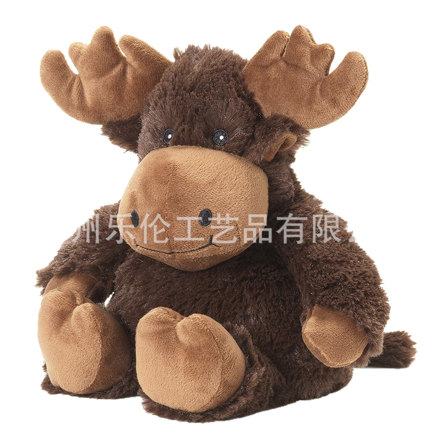 Personalizado caliente calor cariño muñeca semilla de lino calentamiento microondas gravedad juguetes de animales Navidad alce