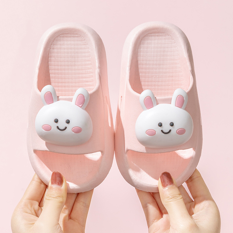 Sandalias de baño de fondo suave para niños Princesa bebé padre-hijo de dibujos animados Verano zapatos antideslizantes de fondo suave sandalias de conejo de oso