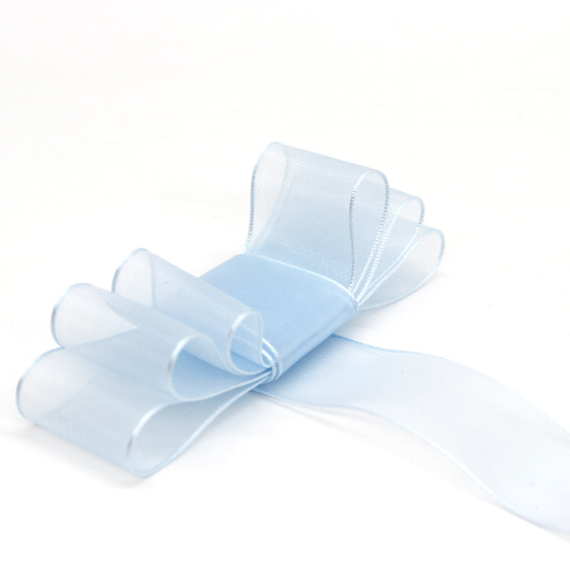 2,5 cm cinta de gasa decoración de la boda de vacaciones de oro cinta regalo del día de san valentín embalaje de la flor cinta de hilo de nieve