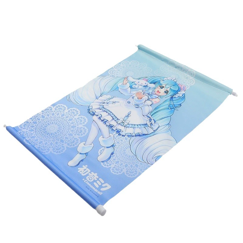 Свиток висит живопись гобелен атласная подвесная ткань аниме двумерная периферия на заказ персиковая кожа теплопередача фон ткань печать