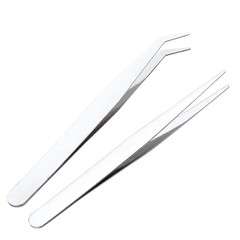 Stainless steel tweezers hand account bird's nest peach hair manicure straight elbow elbow hardware tools mobile phone repair set manufacturer supply