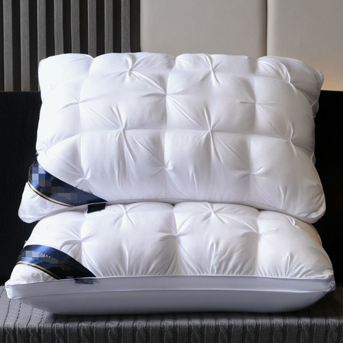 Factory Direct Sale New Hilton Hotel Twisted Flower Bread Pillow Non-Sag Feather Fleece Neck Support Adult Pillow Core