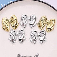Gold and Silver Plated Butterfly Bow DIY Resin Accessories Phone Case Headband Hair Clip Cup Decoration Sticker Material