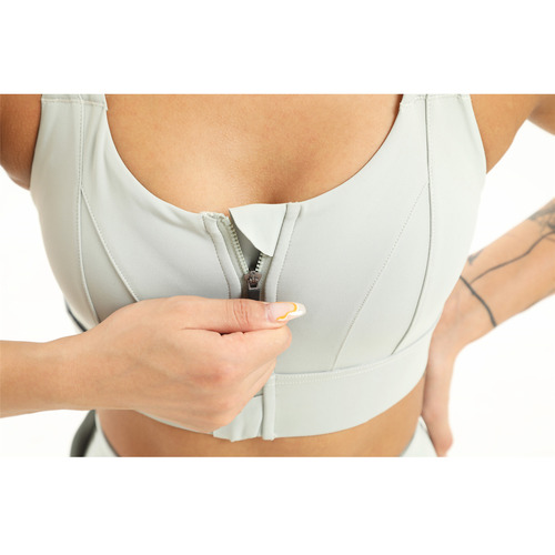 Shefit Velcro freely adjustable sports bra large size zipper vest style fitness high-strength shock-proof underwear