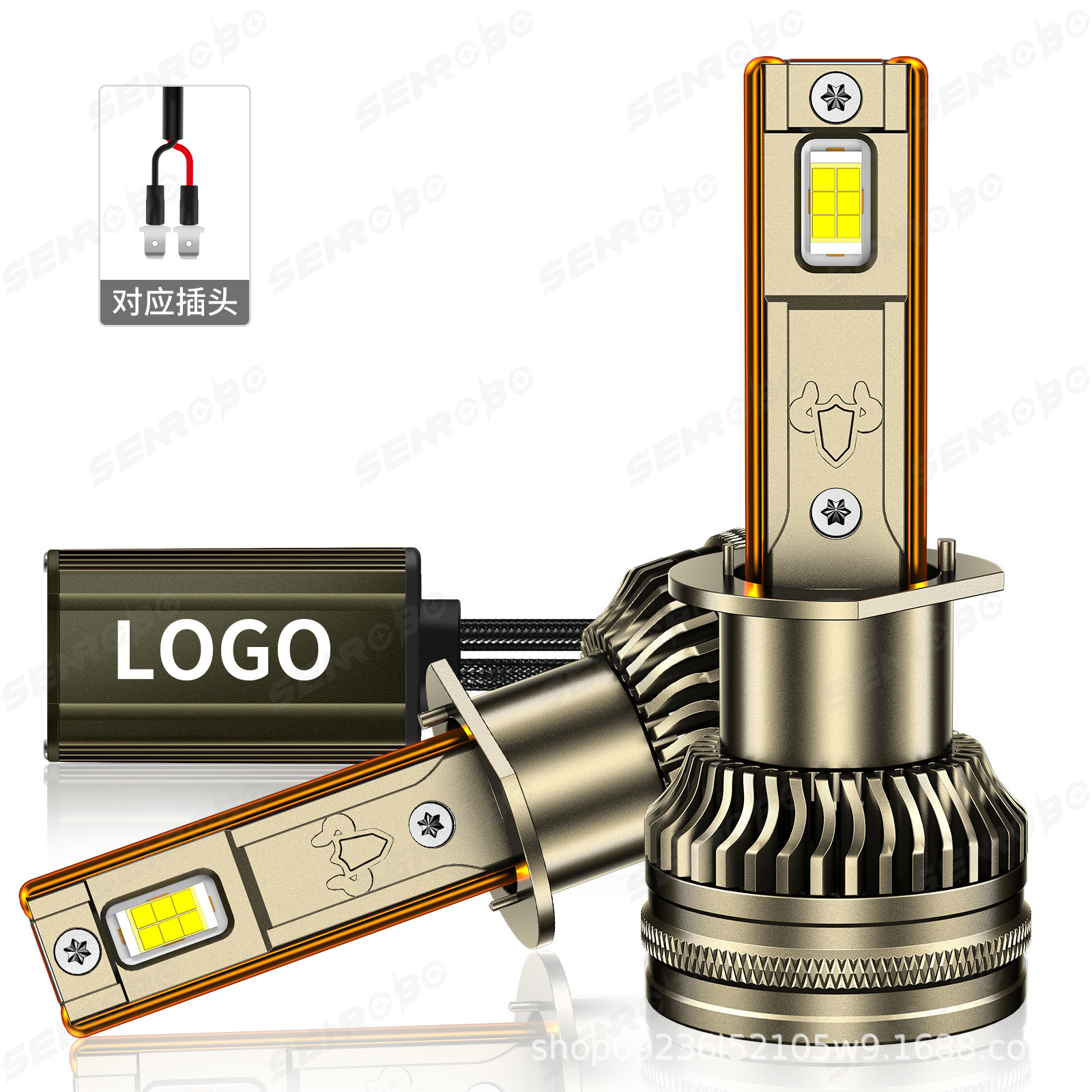 SENROBO vehículo especial condujo faro K16 doble tubo de cobre super brillante 110W faro H1H7H4H11