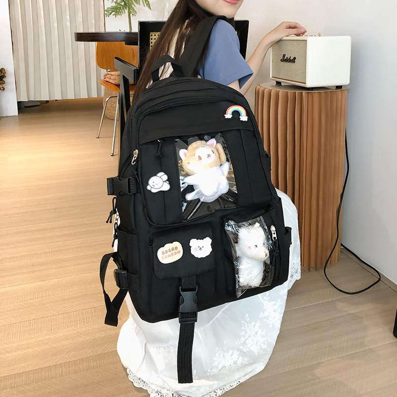 リュックサックの女性の韓国版の日本風の中学生のリュックサックのファッションのコンピュータのカバンの初高校の大学生のカバン