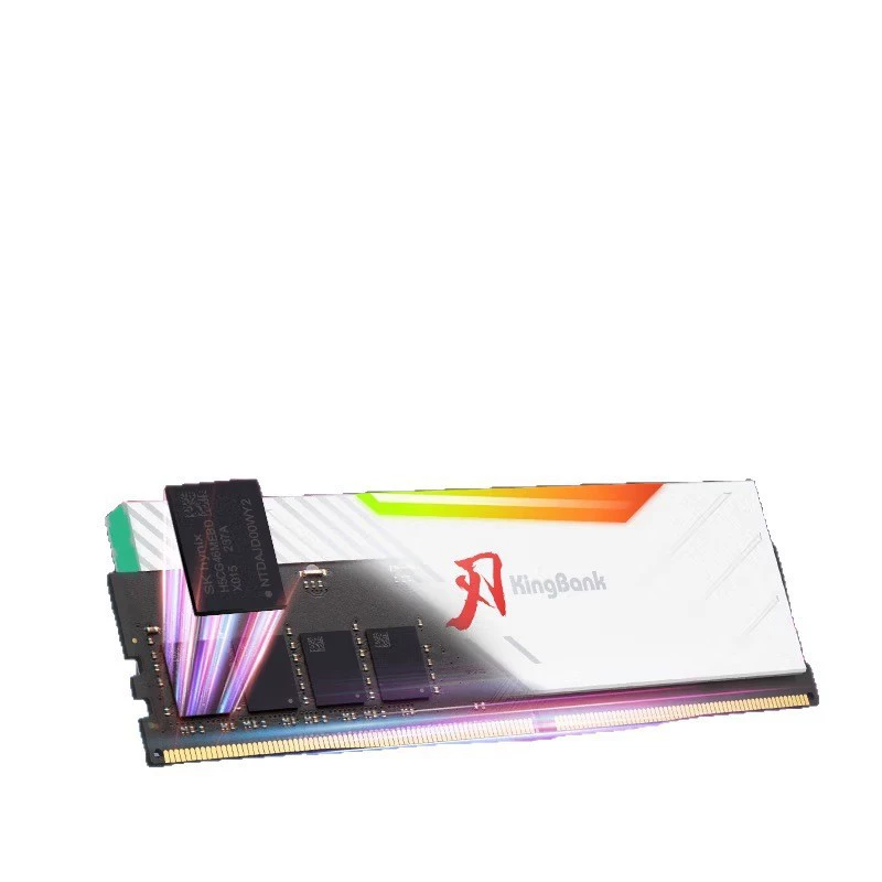Оперативная память KINGBANK DDR5 6000 32GB (16GB×2), CL30, Hynix M-die, белая с RGB