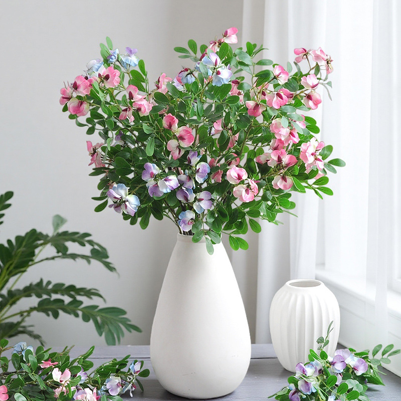 Wedding decoration layout simulation 3 fork pea flower home photography window decoration butterfly pea flower simulation