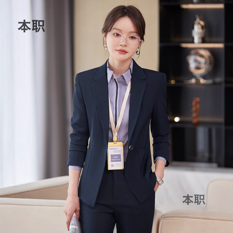 [Office Uniform] Women's Professional Suit Set (Spring/Autumn) - Receptionist/Meeting Work Uniform - Formal Suit