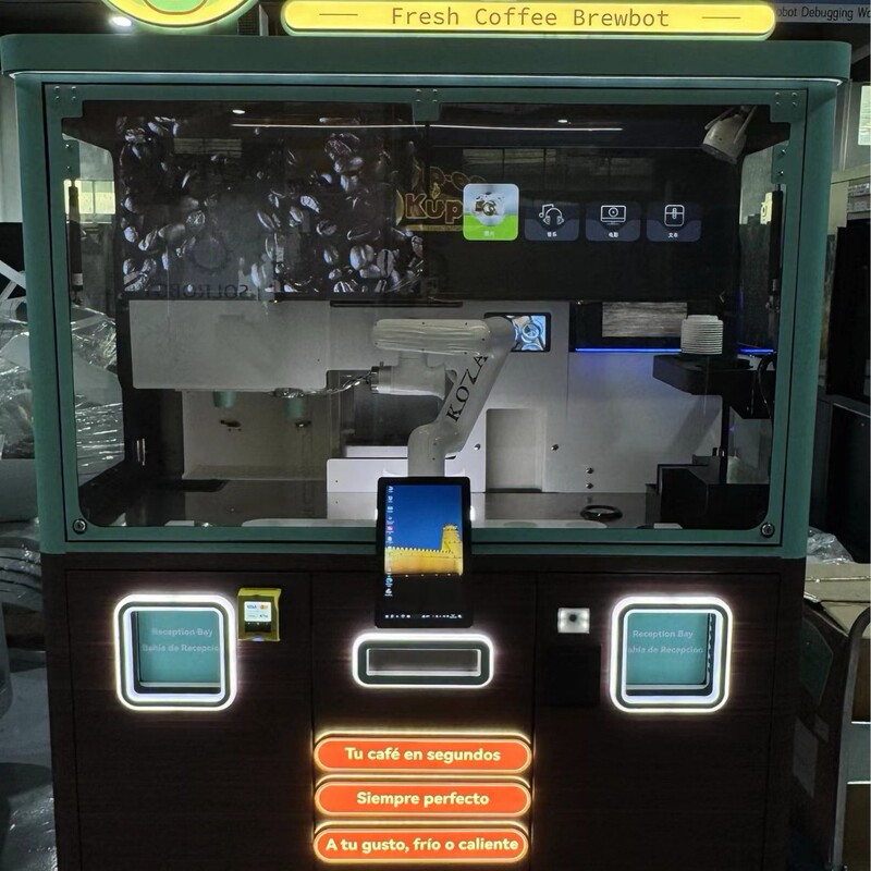 Automatic Coffee Vending Machine, Freshly Ground Coffee Machine, Coffee-Making Robot, Six-Axis Collaborative Equipment