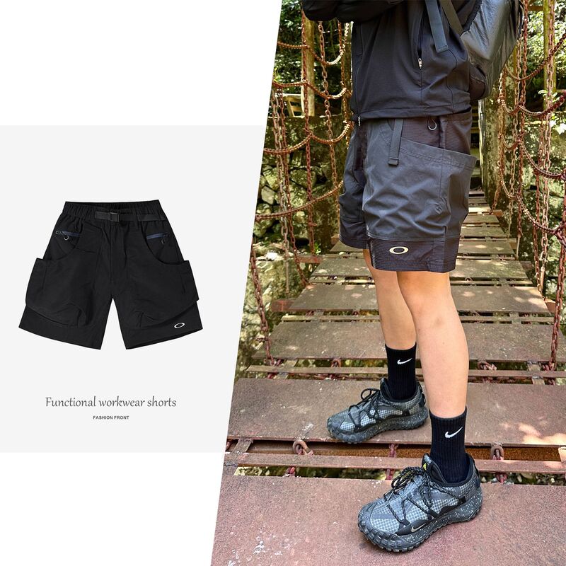 【JMWH】O-letter large pocket functional shorts for men, paratrooper vibe style workwear, loose fit, quick-dry men's shorts 【JMWH】O-letter large pocket functional shorts for men, paratrooper vibe style workwear, loose fit, quick-dry men's shorts
