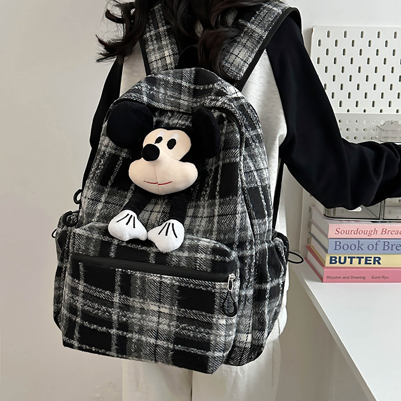 Linda chica tote bolso 2024 otoño e invierno nueva muñeca de dibujos animados de moda de gran capacidad bolso de hombro único bolso de axila bolso de mujer