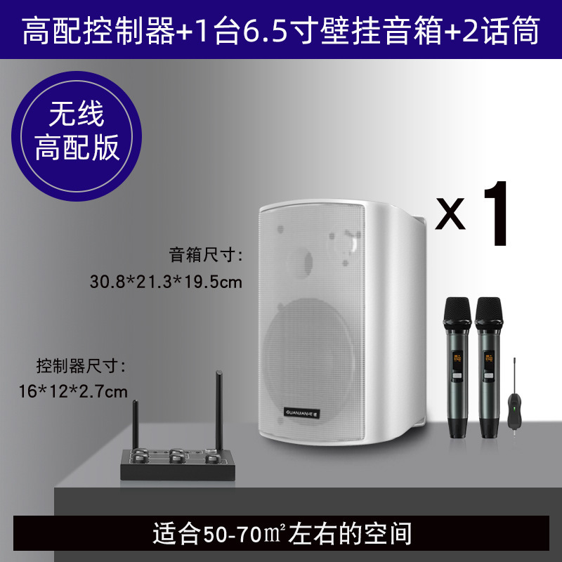 壁挂无线音响店铺舞蹈教室餐厅健身房会议室商用音箱组合套装|undefined