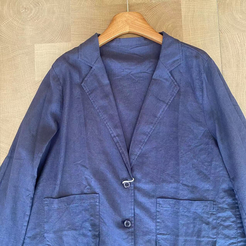 Retro Artistic Cotton-linen Blazer, New Autumn Japanese Style, Loose Casual Slim-fit Versatile Niche Women's Suit Jacket_ecoleips.com