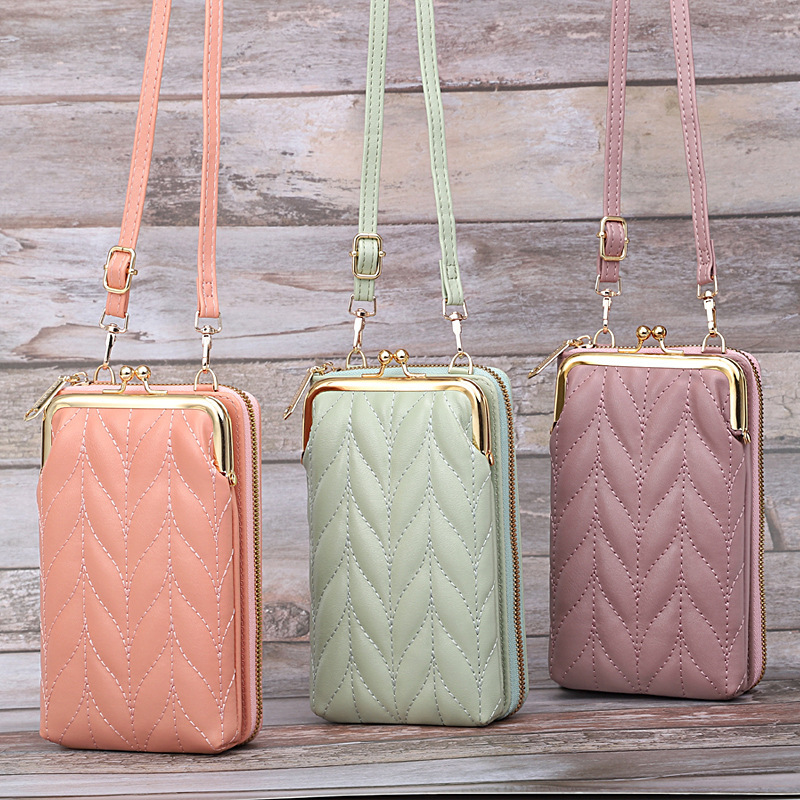 2022 New Women's Shoulder Bag Crossbody Korean Style Solid Color Wallet Multifunctional Mini Mobile Phone Bag Ready in Stock 2022 New Women's Shoulder Bag Crossbody Korean Style Solid Color Wallet Multifunctional Mini Mobile Phone Bag Ready in Stock