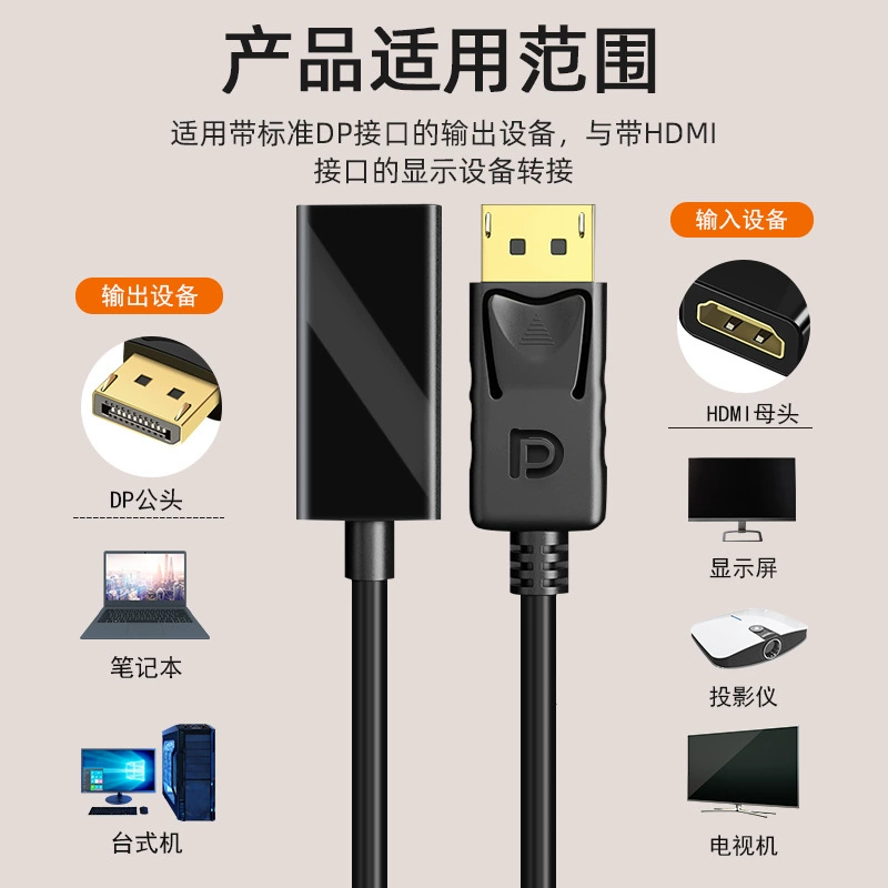 DP на HDMI линия материнская маленькая оболочка гальваника 4K 1080P ротор дисплей конвертер большой DP в hdmi