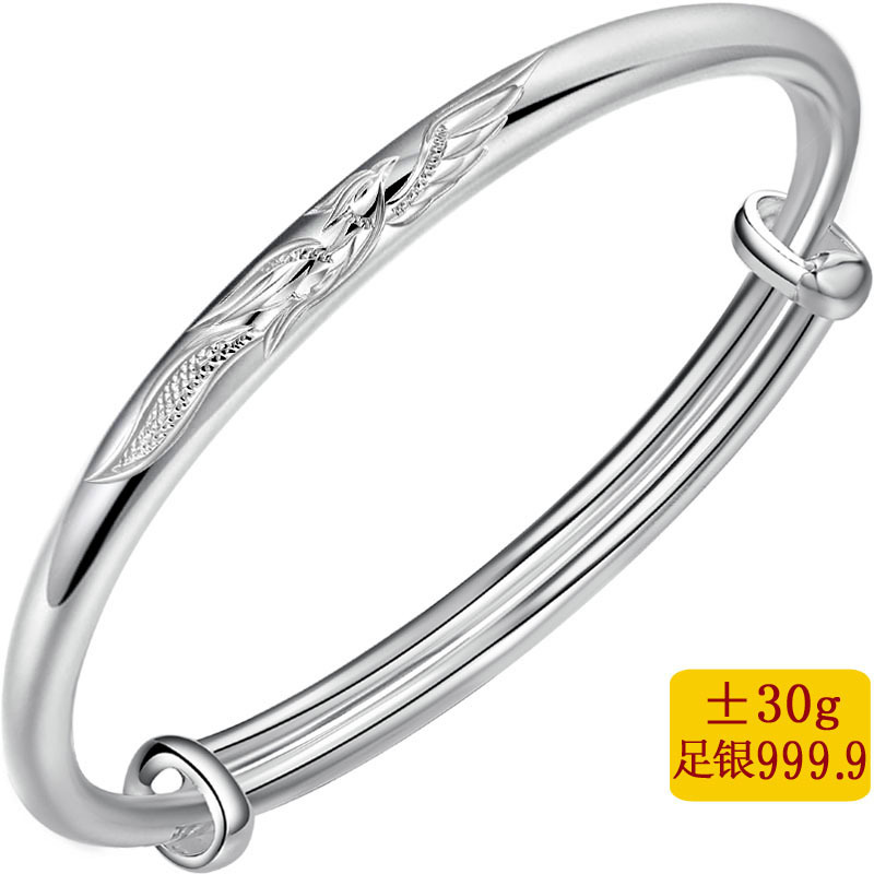 Elegant fashionable ethnic silver bracelet