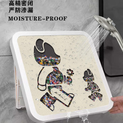 暴力的な熊の浴室の壁画の収納箱は穴を開けないでトイレに風呂に入ります。