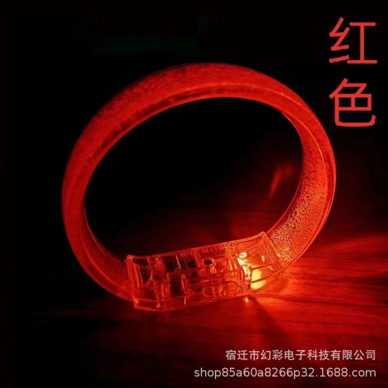 Nueva pulsera flash LED de acrílico, pulsera luminosa, barra de conciertos, accesorios de vítores, pulsera, logotipo de impresión