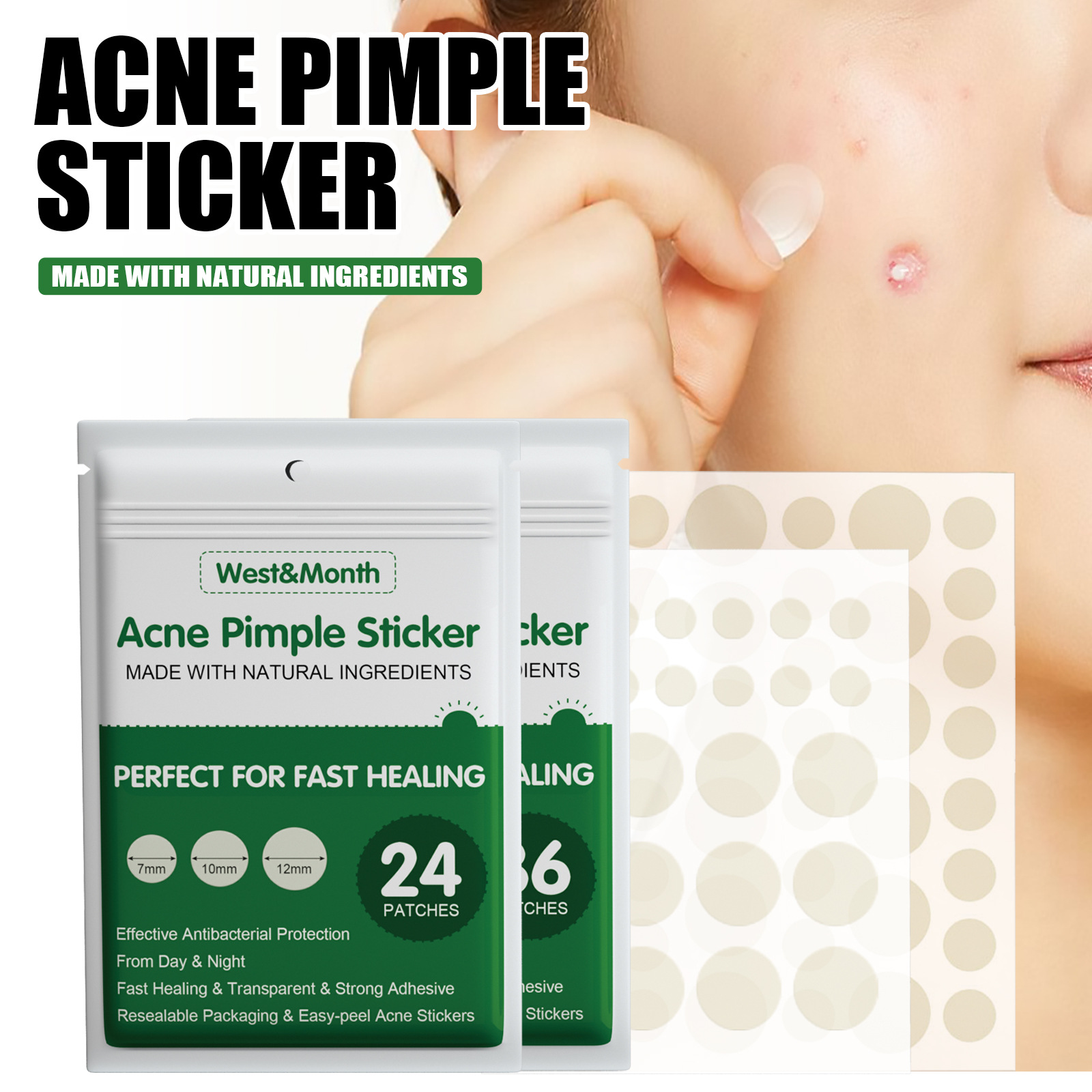 West&Month Liquid Absorbing Acne Patch Invisible Makeup Artificial Skin Repair Essential Oil Waterproof concea_voghion.com