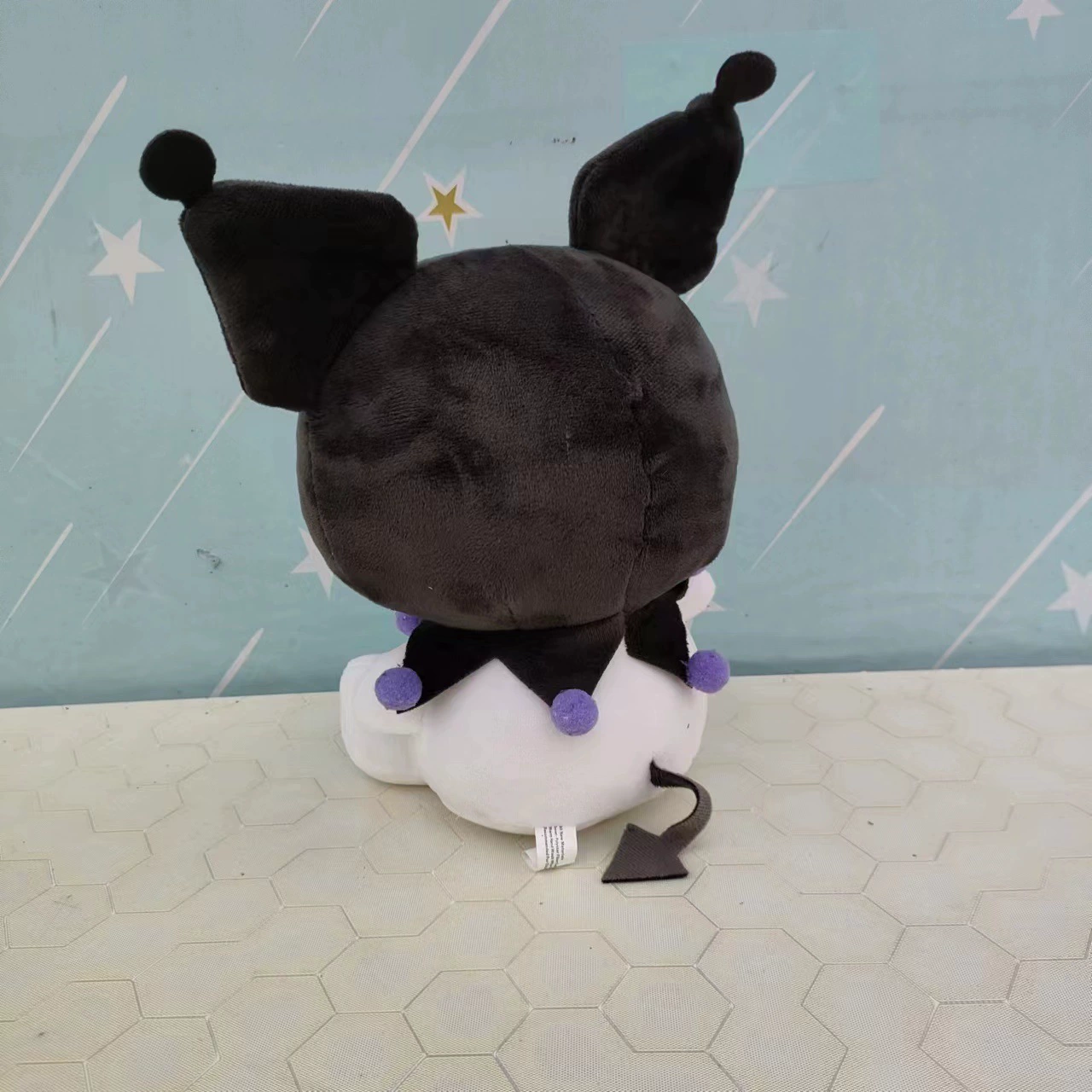 Cute little devil plush toy Kuromi figurine cartoon doll ornament Lolita princess dress doll