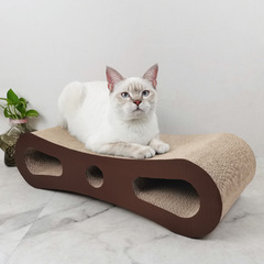 Cat scratch pad 8-shaped corrugated cardboard cat scratch pad clawing toy cat pet supplies round hole coffee 8-shaped cat scratch pad