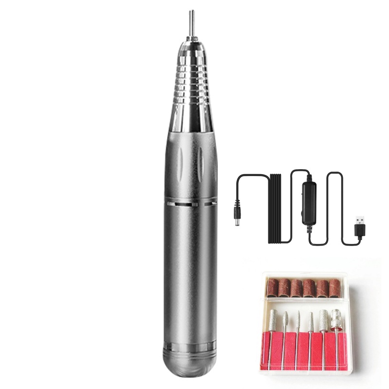 Nuevo 35000-turn USB portátil esmalte de uñas pluma con pantalla de visualización removedor de uñas eléctrico de la piel muerta