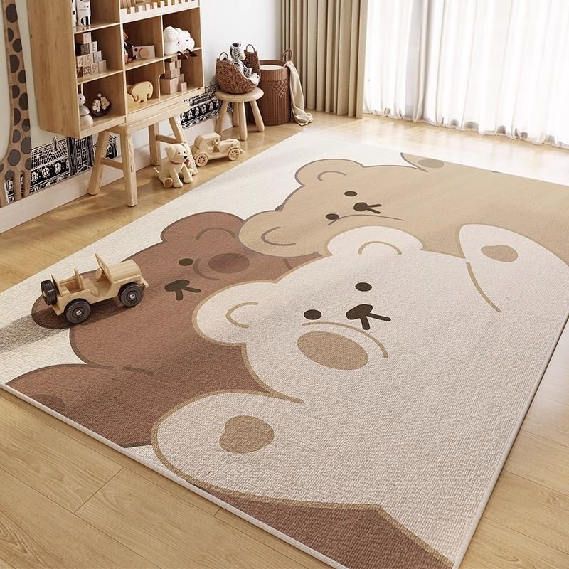 儿童房地毯客厅书房玩具阅读区婴儿爬行垫子卧室玩耍可擦免洗地垫