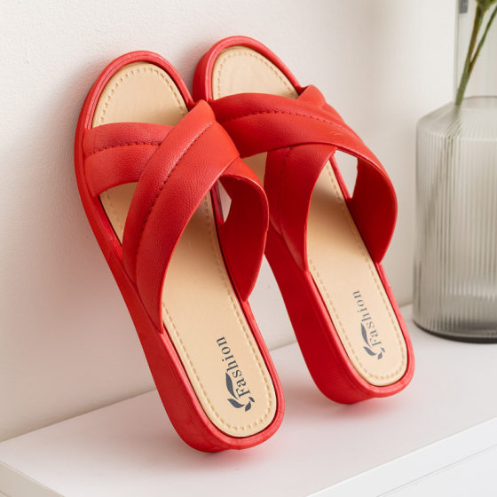 Women's High Heel Sandals and Slippers for Summer White Non-Slip Black Thick Bottom Wedge Heel Height Increasing Beach Slippers for Indoor and Outdoor Wear