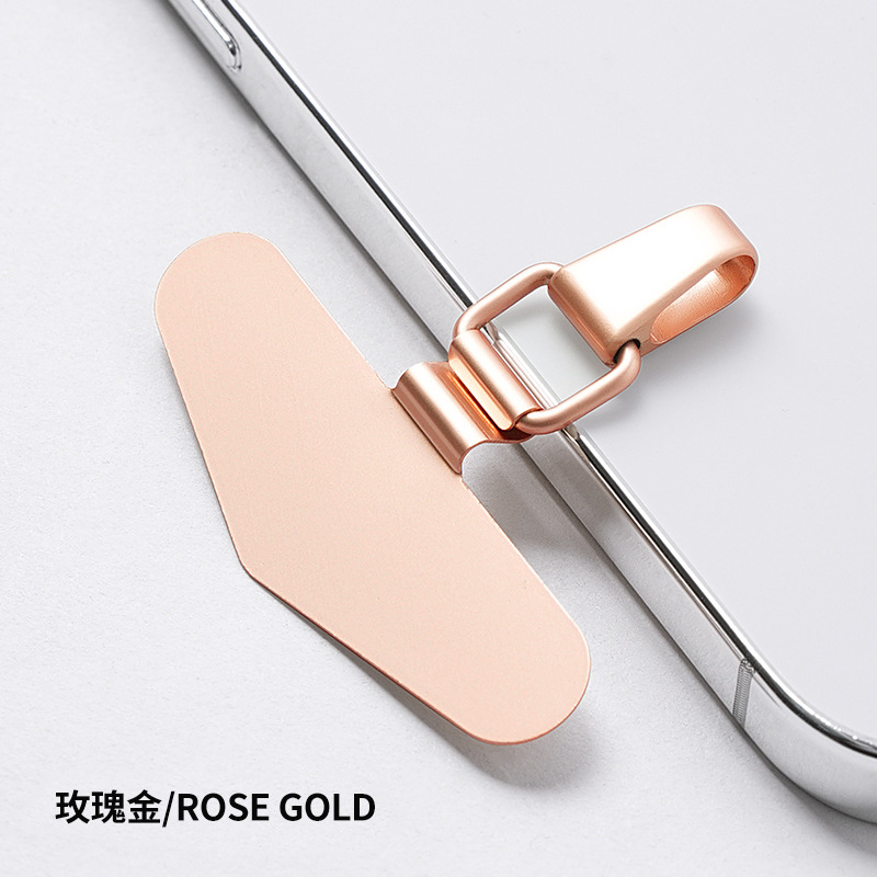 Junta para teléfono móvil de 0,2 mm, tarjeta de cadena para teléfono móvil, clip de cordón de acero inoxidable, parche de fijación, pieza de conexión, diseño patentado.