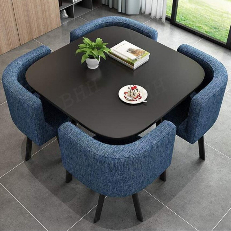Mesa de negociación cuadrada simple, mesa de negociación, sala de estar, mesa de reunión, recepción casual, mesa redonda