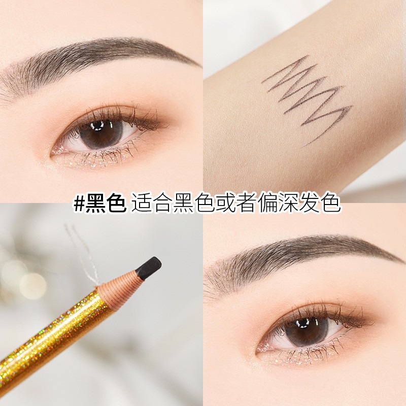 Hengsi 1818 lápiz de cejas de dibujo impermeable y no manchado núcleo duro de madera al por mayor polvo de cejas maquillador maquillaje
