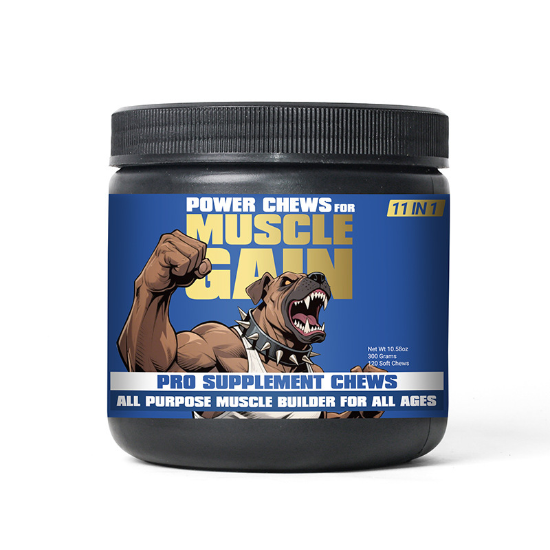 Foreign Trade Hot-Selling 11-in-1 Muscle-Building Dog High-Protein Dog Food Health Supplement High-Quality Muscle-Building Agent Soft Dog Chewable Tablets