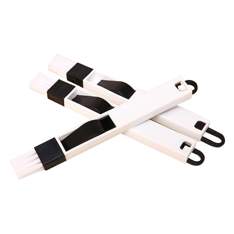 Puerta y ventana Groove cepillo de limpieza groove cepillo pequeño con recogedor de polvo de ángulo muerto Pantalla de cepillo de limpieza de ventanas