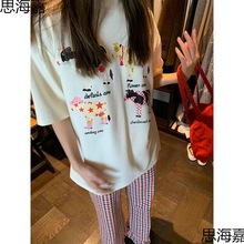 220克/精梳纯棉后包领有缝边S-XXXL夏装短袖T恤女