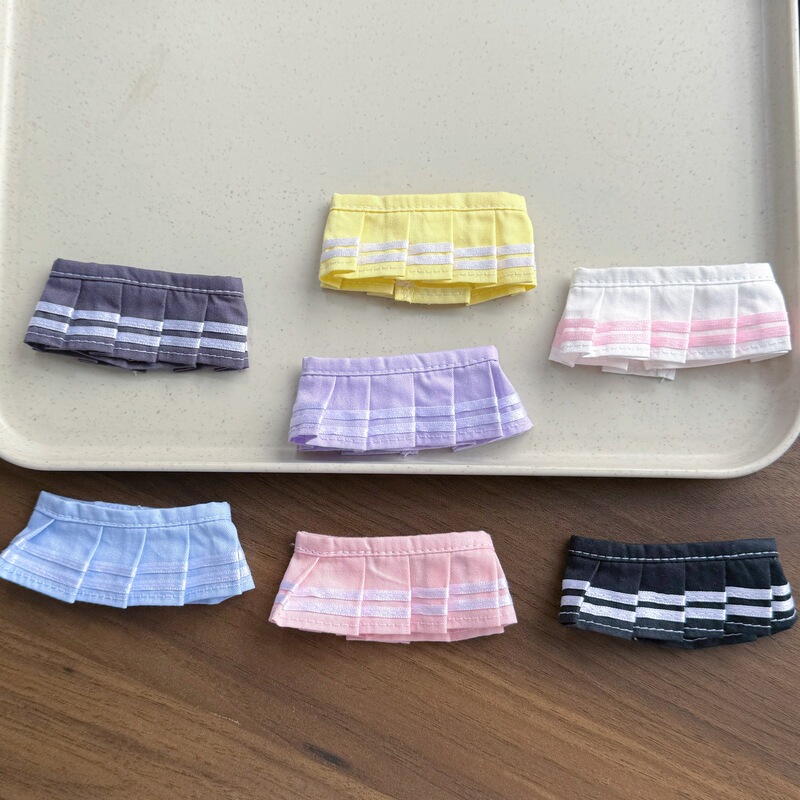 First, Second, and Third Generations 17cm Labubu Clothing Accessories Baseball Skirt Pleated Skirt Casual Accessories Wholesale