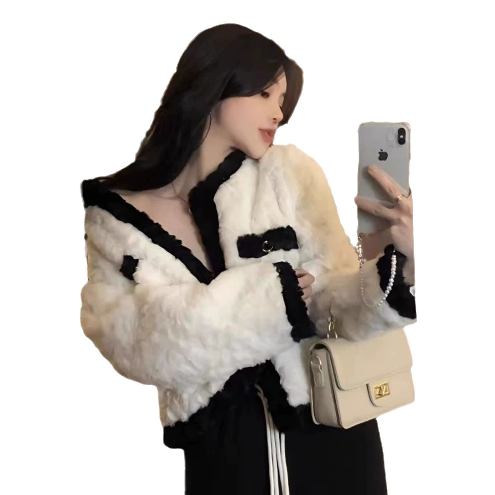 Черное бархатное осеннее полупризрение сексуальная куртка в стиле Chanel