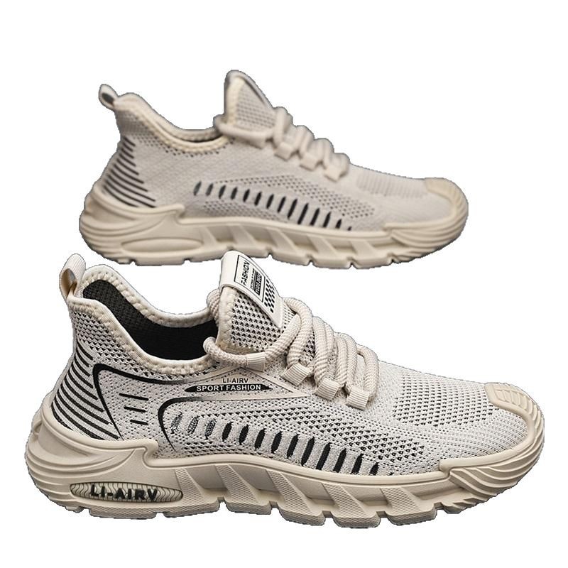 Live 2025 zapatos de hombre tejidos de verano transpirables delgados zapatos deportivos de malla hueca para hombre cómodos zapatos de viaje casuales